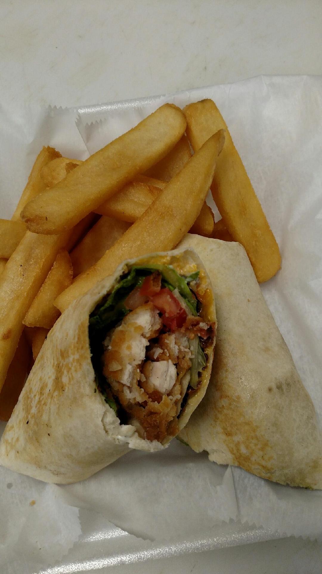 Order Chicken Ranch Wrap and Fries food online from Goldie's Deli and Restaurant store, Strongsville on bringmethat.com