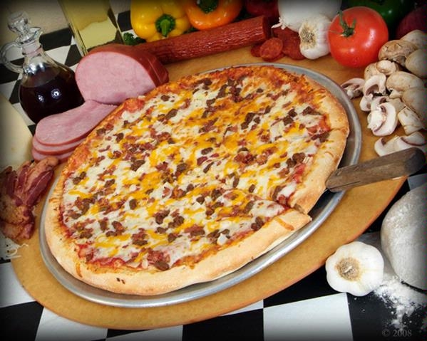 Order Small - Bacon Double Cheeseburger food online from B.C. Pizza store, Traverse City on bringmethat.com