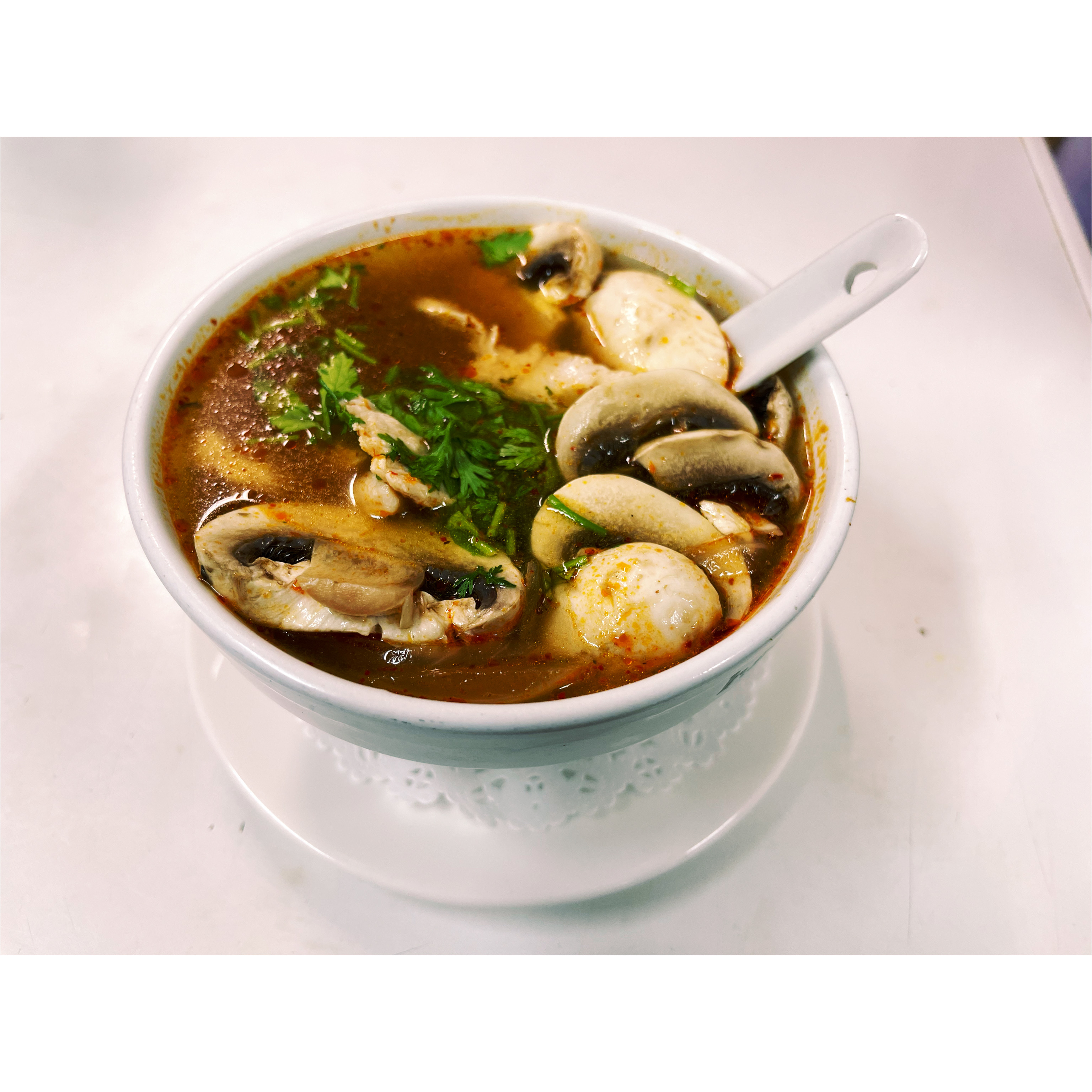 Order Tom Yum Soup with Chicken food online from Thai Orchid store, Rensselaer on bringmethat.com