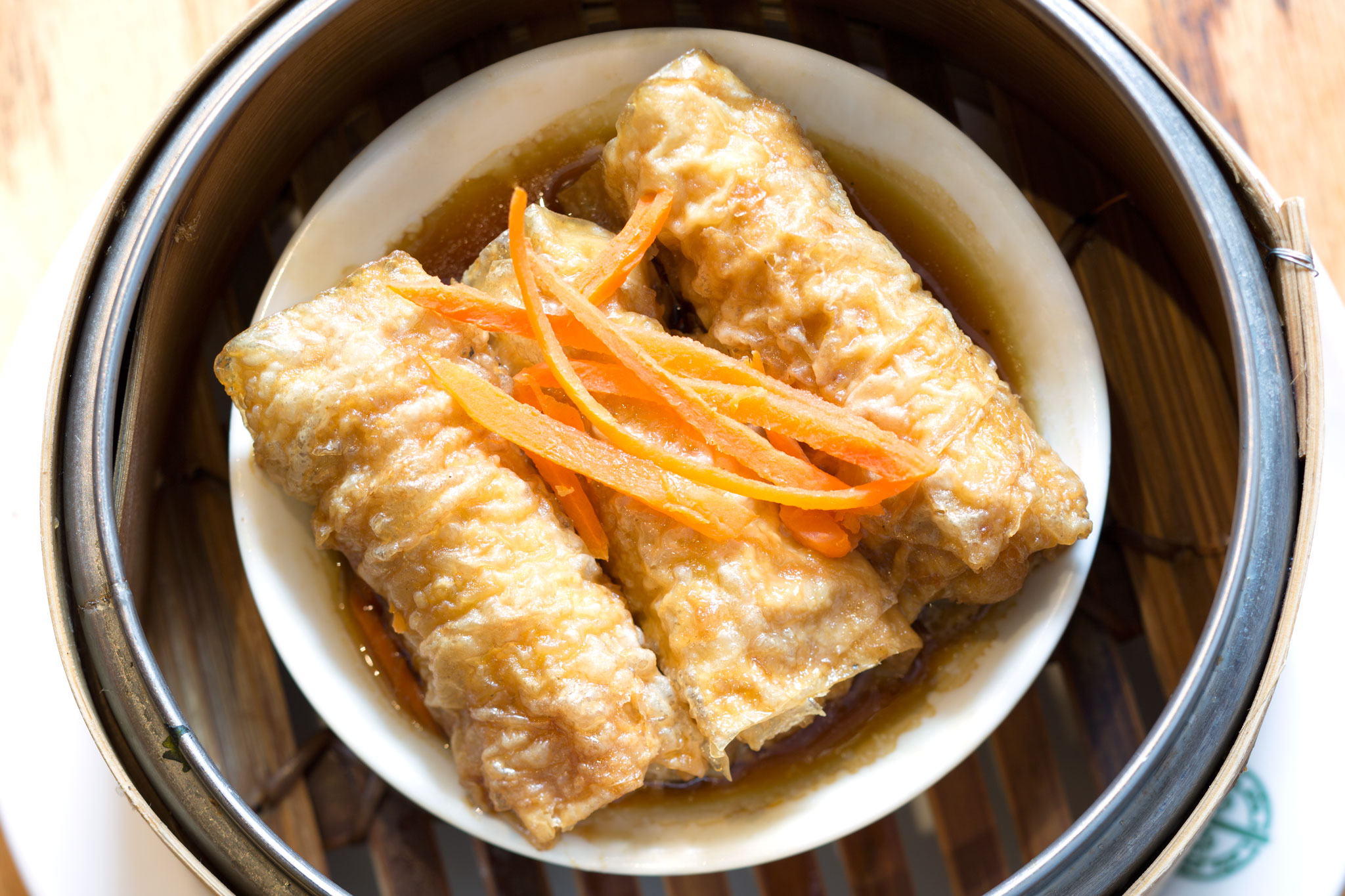 Order S5. Steamed Bean Curd filled with Shrimp, Meat and Vegetable food online from Timhowan store, New York on bringmethat.com