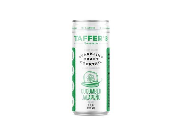 Order Taffer's Cucumber Jalapeno Sparkling Craft Cocktail - 4x 12oz Cans food online from Goody Goody Liquor store, Addison on bringmethat.com