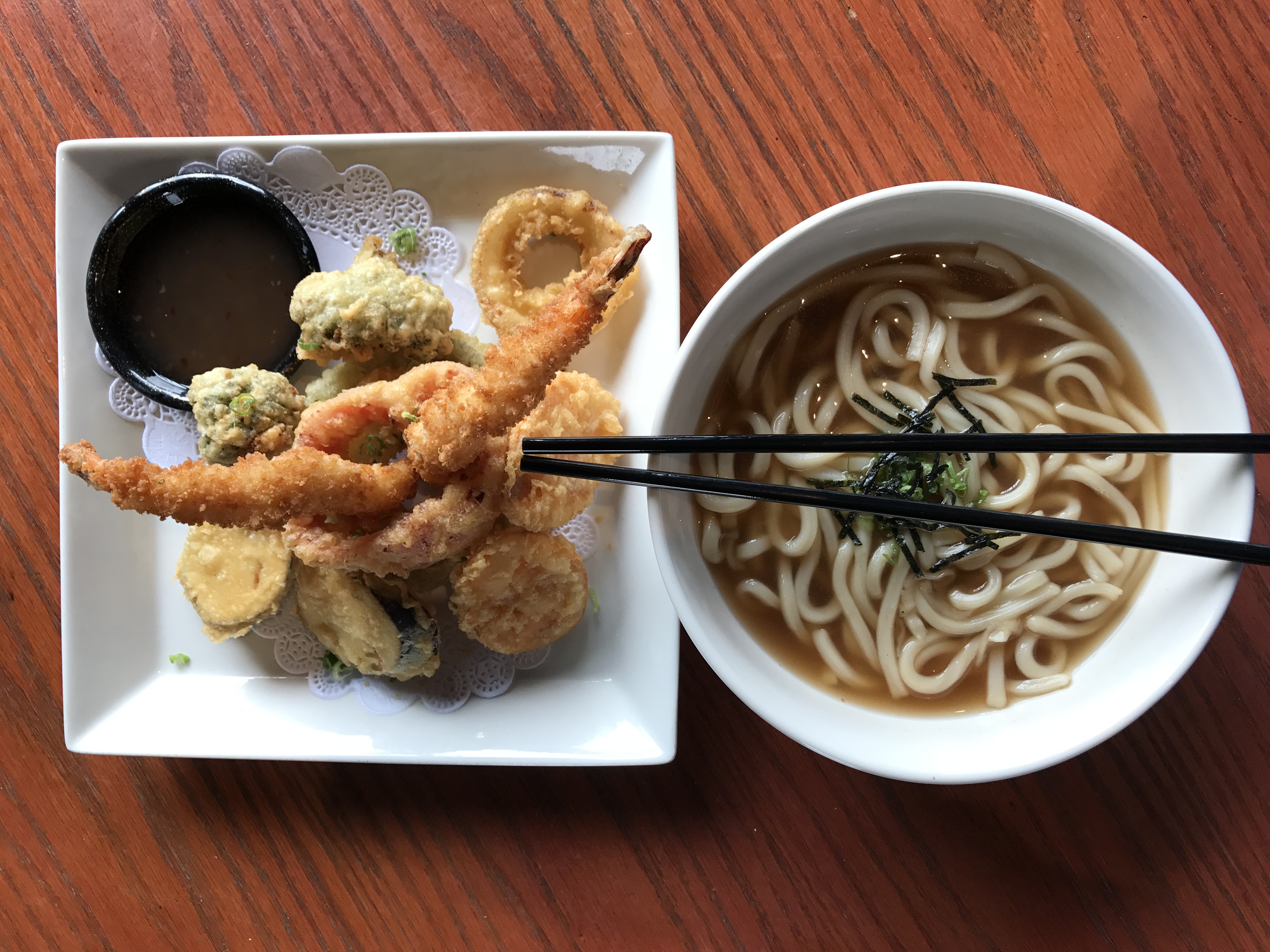 Order Tempura Udon Soup food online from Zoku Sushi store, Chicago on bringmethat.com
