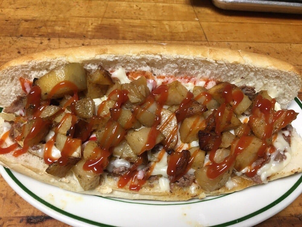 Order Potato & Cheese Sandwich - Sandwich food online from Pizza Town store, Newark on bringmethat.com