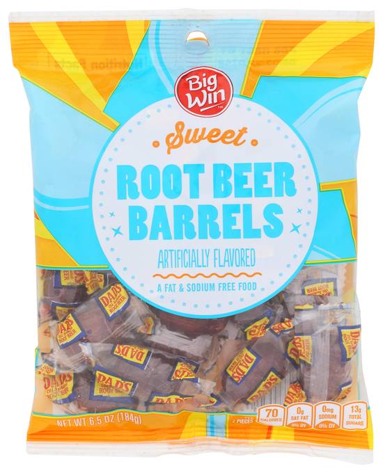 Order Big Win Root Beer Barrels (6.5 oz) food online from Rite Aid store, Eugene on bringmethat.com
