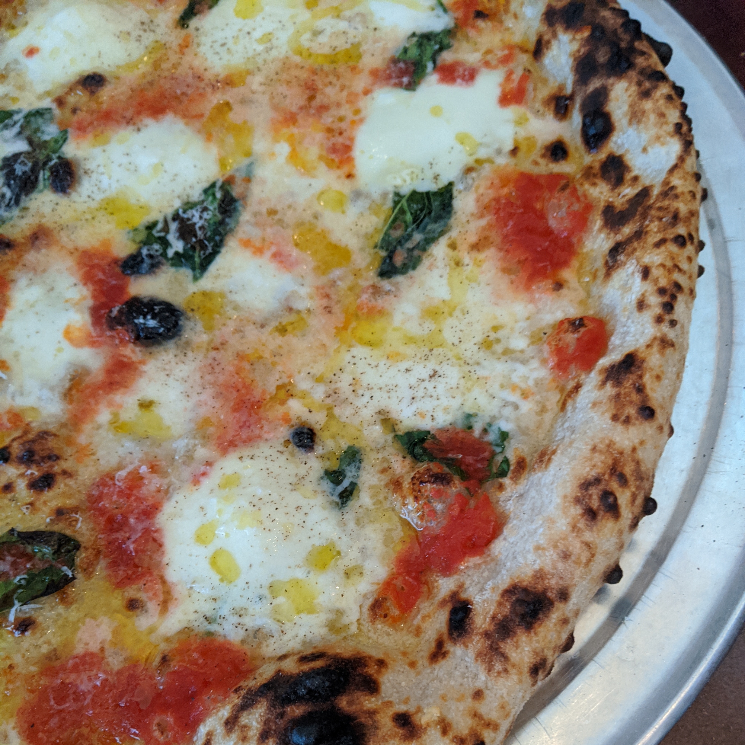 Order Margherita Di Bufala Pizza food online from Varasanos Pizzeria store, Atlanta on bringmethat.com