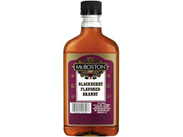 Order Mr. Boston Blackberry Brandy - 375ml Bottle food online from Josh Wines & Liquors Inc store, New York on bringmethat.com