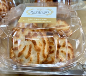 Order 5 X   Coconut Macaroon food online from Bavarian Bakery & Deli store, Dover on bringmethat.com