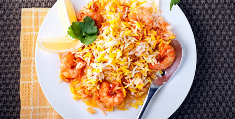 Order Shrimp Biryani food online from Halal Kabob House store, Inglewood on bringmethat.com