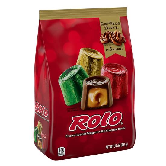 Order ROLO Creamy Caramels Wrapped in Rich Chocolate Candy, Christmas, 34 oz, Bulk Bag food online from CVS store, SUPERIOR on bringmethat.com