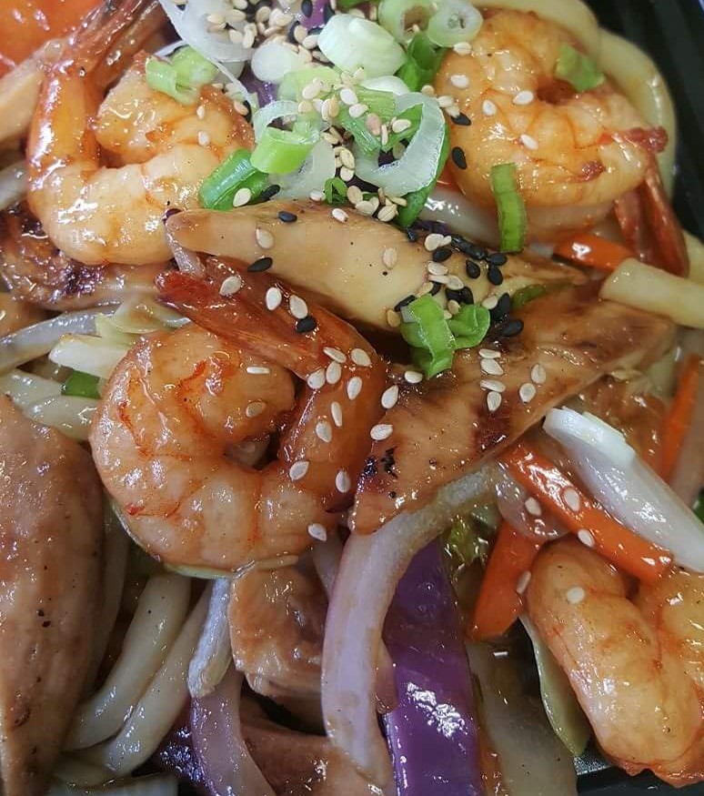 Order N7. Stir-Fried Udon Noodle 볶음우동 food online from Korean BBQ Grill store, New Rochelle on bringmethat.com