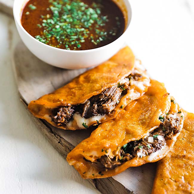 Order *NEW* Birria Taco food online from Hidalgo Mexican Food store, Astoria on bringmethat.com