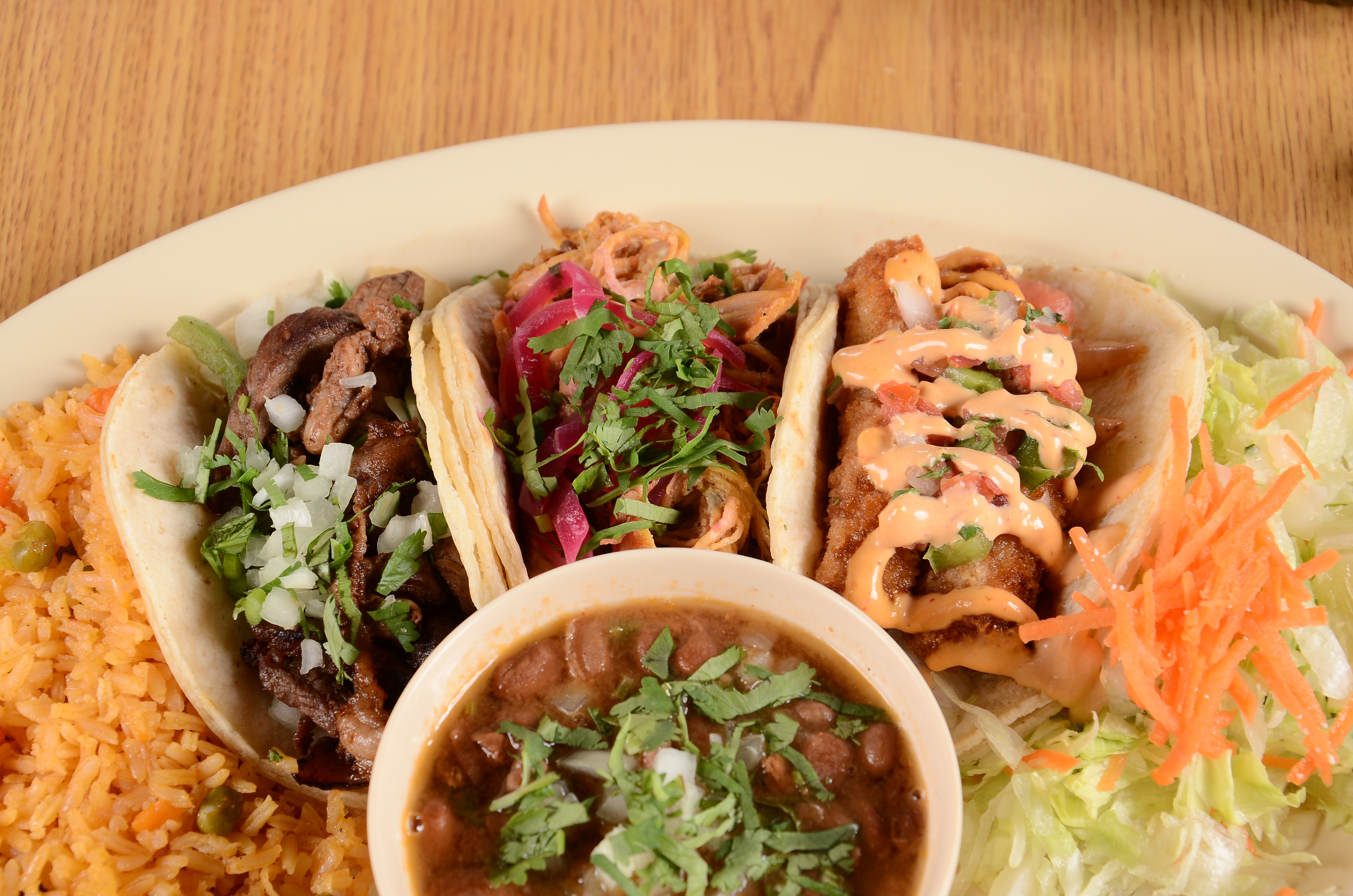 Order 3 Tacos Plate food online from Habanero/Playa Maya store, Kemah on bringmethat.com