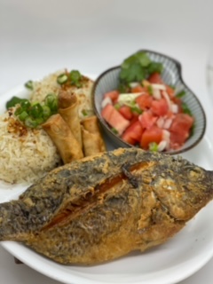 Order Fried whole Tilapia Combo  food online from Maynila On Main Street store, Carson on bringmethat.com