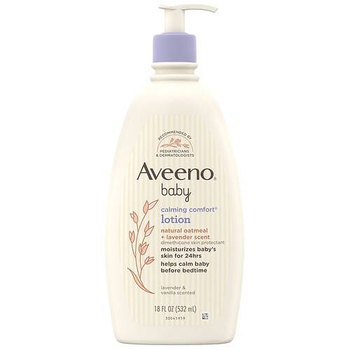 Order Aveeno Baby Calming Comfort Moisturizing Body Lotion Lavender Vanilla - 18.0 fl oz food online from Walgreens store, Magnolia on bringmethat.com