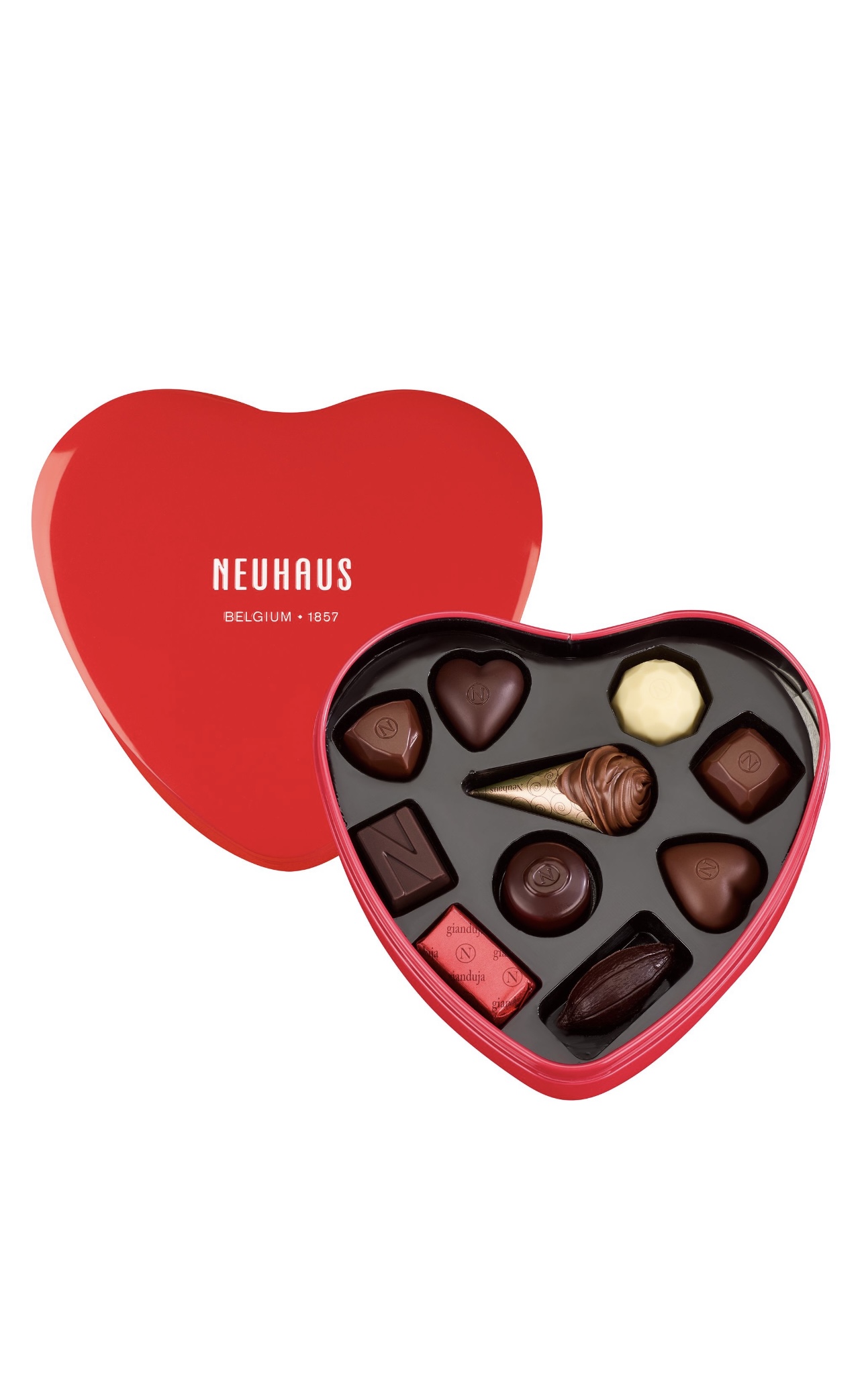 Order Red Heart Belgian Chocolate Box food online from Lilly Bouqs store, Clifton on bringmethat.com