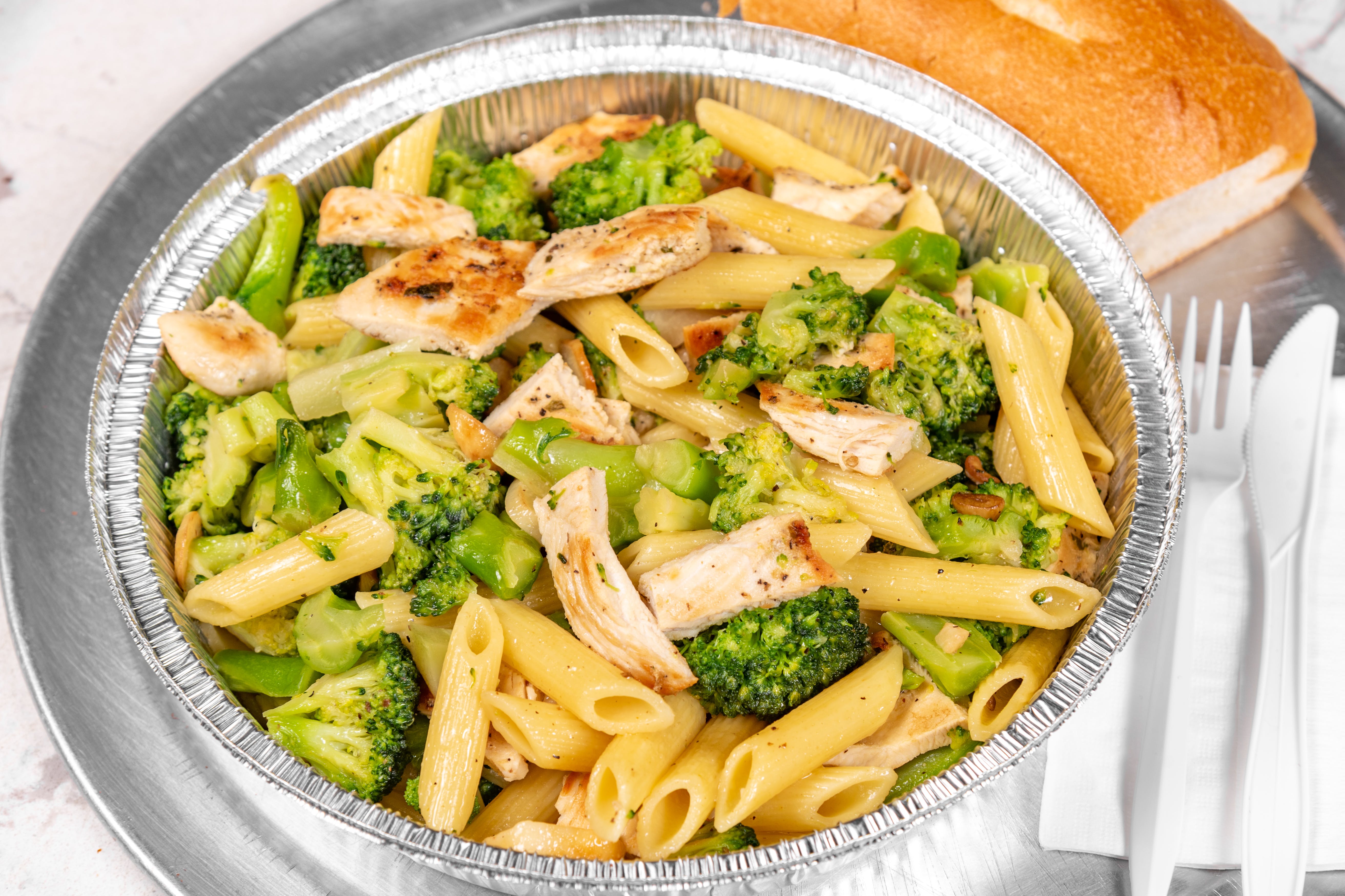 Order Penne Alla Broccoli with Grilled Chicken - Pasta food online from Pelham Pizza store, Bronx on bringmethat.com