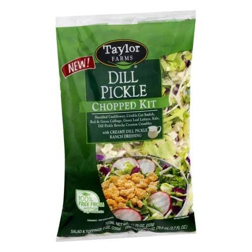 Order Taylor Farms · Dill Pickle Chopped Kit Salad (11.8 oz) food online from Albertsons store, Bakersfield on bringmethat.com