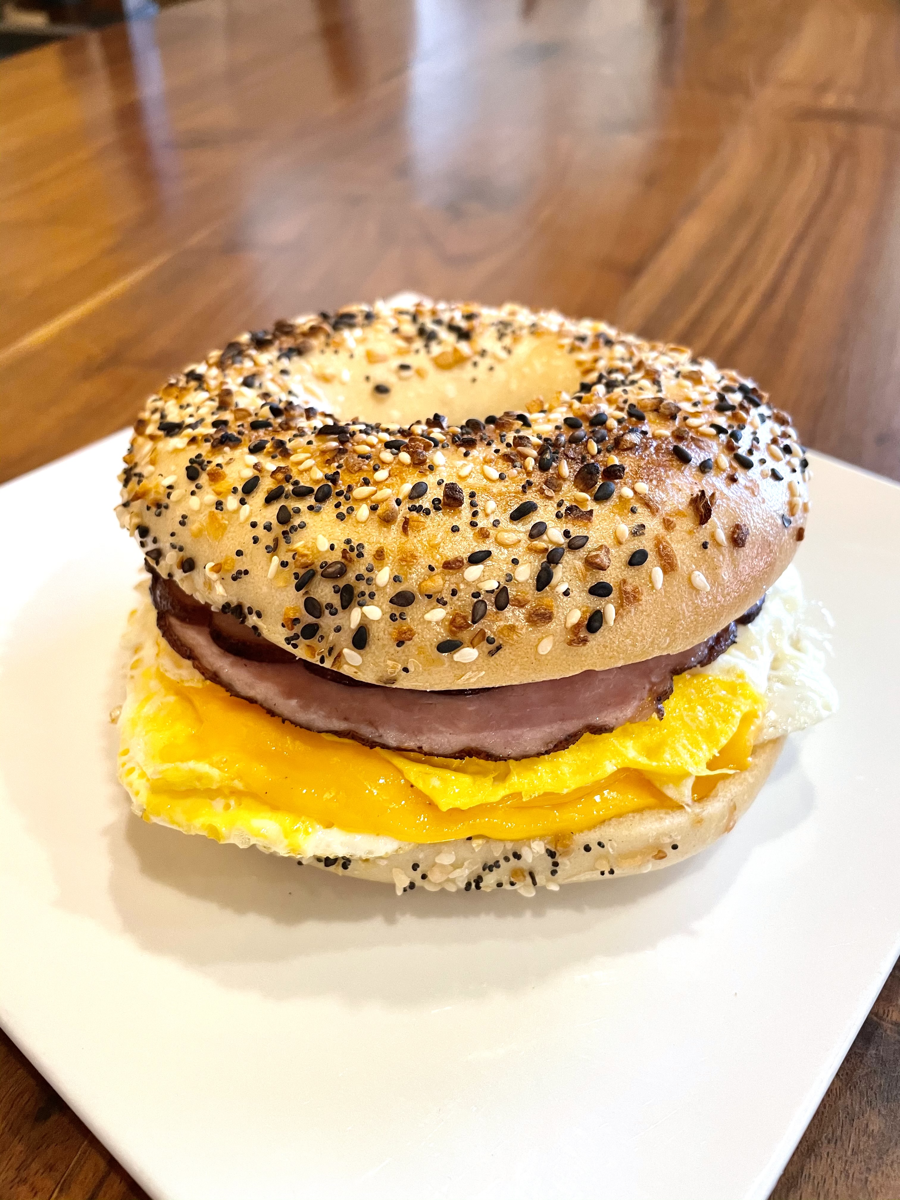 Order Ham, Egg, and Cheese food online from Bageloo store, Diamond Bar on bringmethat.com
