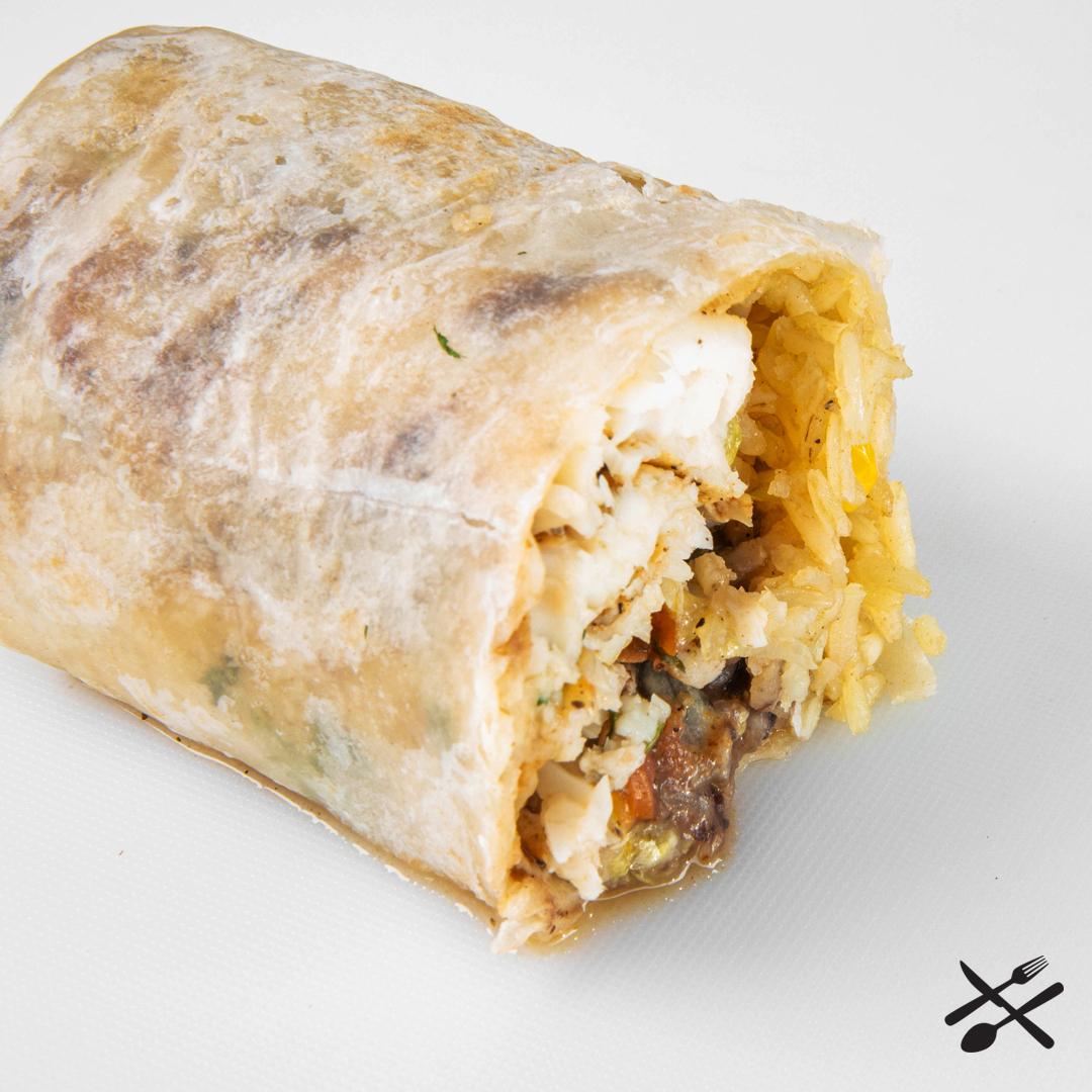 Order Fish Burrito food online from Spanglish Kitchen store, Alhambra on bringmethat.com