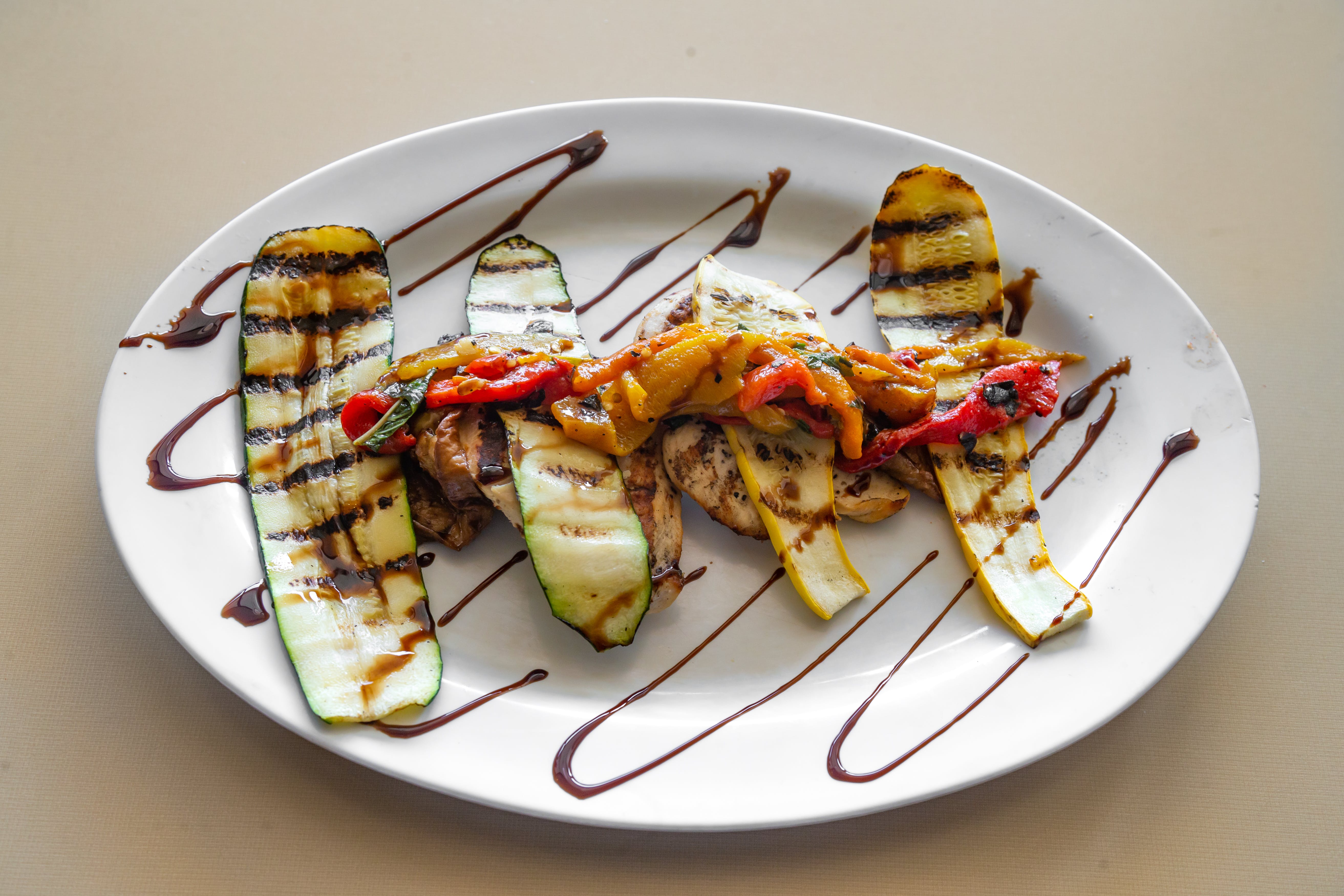 Order Grilled Balsamic Chicken - Pollo food online from Capellini Trattoria Pizzeria store, Selden on bringmethat.com