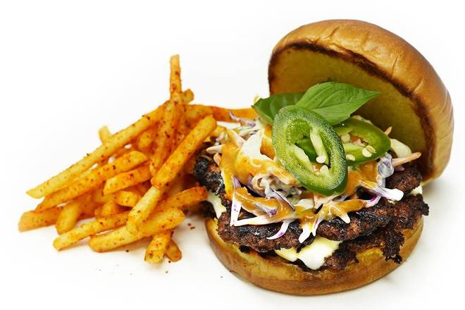 Order Songkran Burger food online from Ikigaido Umami Fries store, Tulsa on bringmethat.com