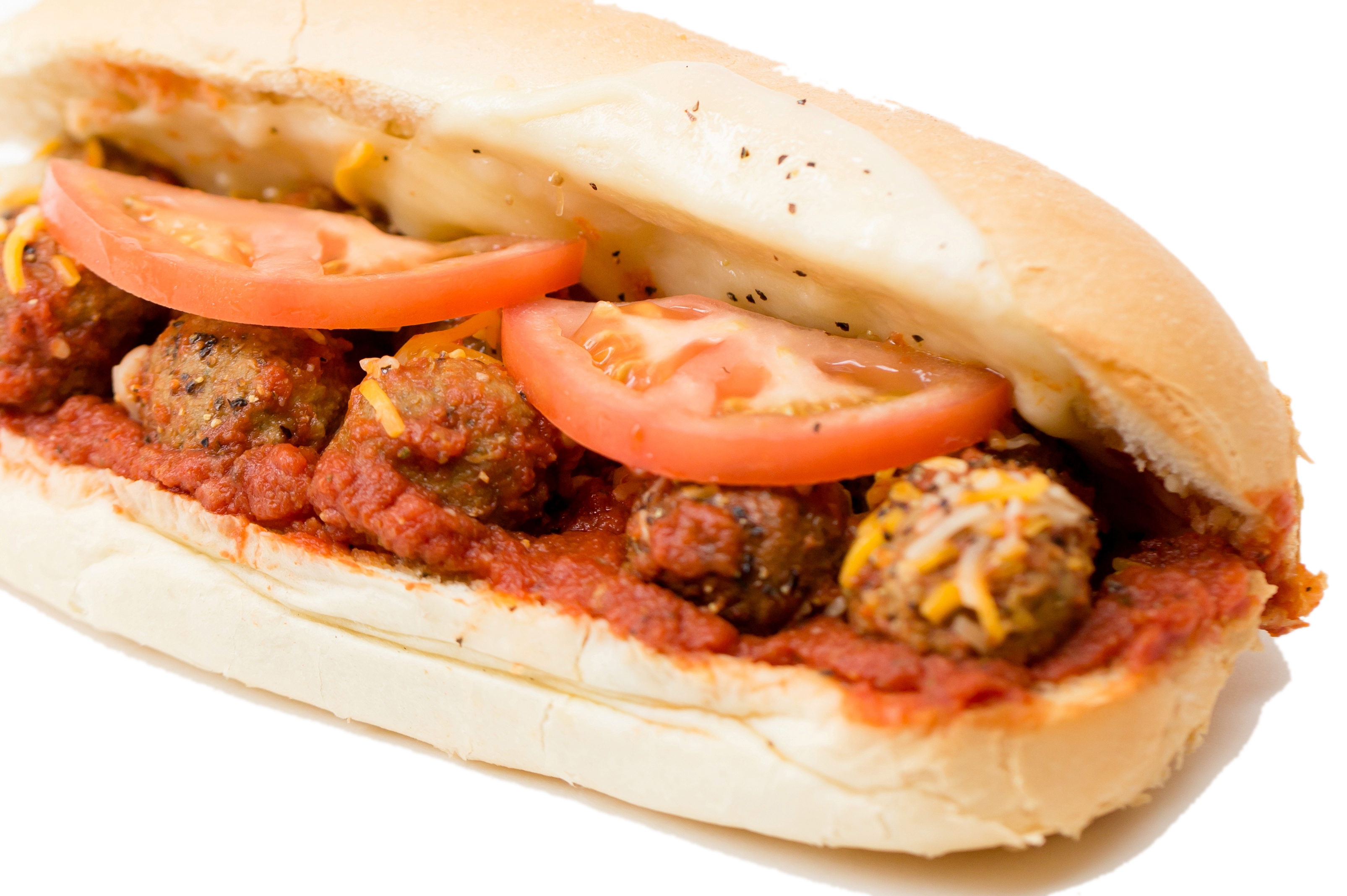 Order Meatball and Cheese Sub food online from The Sub Station store, Riverside on bringmethat.com