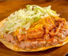 Order Chicken Tostada food online from Filiberto Mexican Restaurant store, Gilbert on bringmethat.com