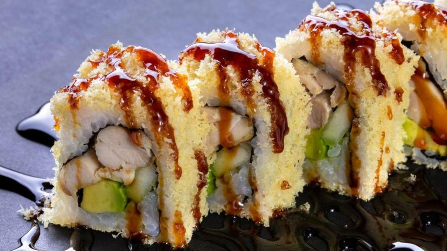 Order (a007) Chicken Crunchy Roll food online from Sushistop Glendale store, Glendale on bringmethat.com