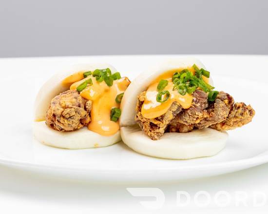 Order Fried Chicken Bao food online from Tomfoolery Sandwiches & Wraps store, Aurora on bringmethat.com