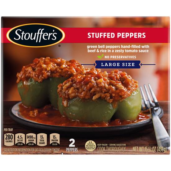 Order Stouffer's Stuffed Peppers Large Size Frozen Meal food online from Cvs store, VINELAND on bringmethat.com