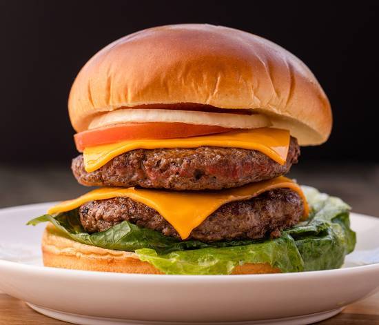 Order Double Cheese Burger* food online from Falafel Corner store, Folsom on bringmethat.com