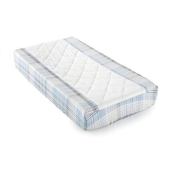 Order Levtex Baby® Logan Changing Pad Cover in Blue/White food online from Buybuy Baby store, Whitehall on bringmethat.com