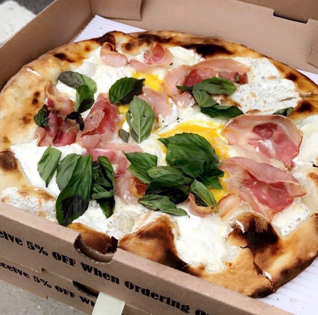 Order Breakfast Pizza - Small 12" food online from Table 87 Coal Oven Pizza store, Brooklyn on bringmethat.com