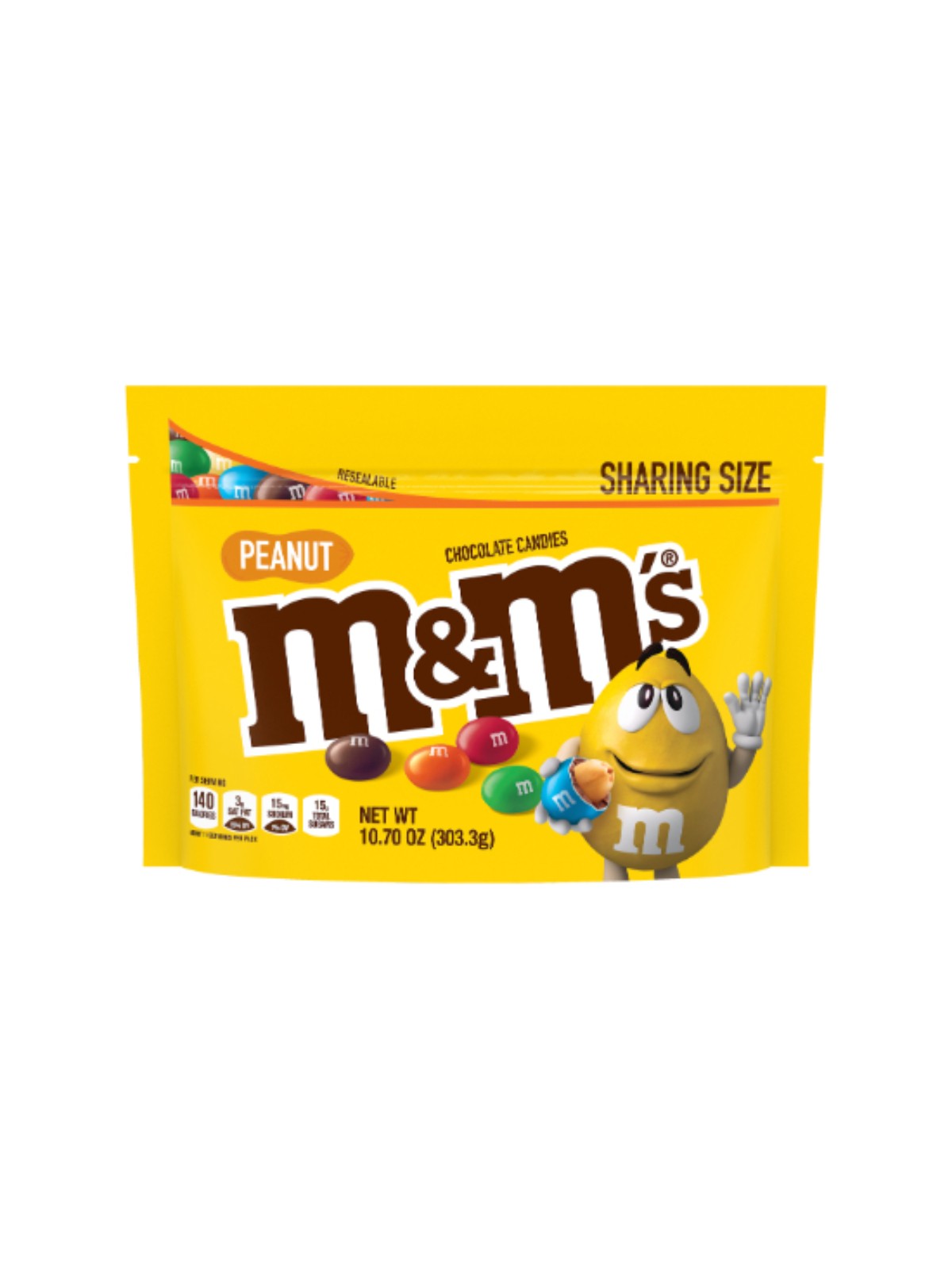 Order M&M's Peanut Sharing Size (10.7 oz) food online from Stock-Up Mart store, Houston on bringmethat.com
