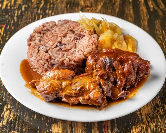 Order BROWN STEW CHICKEN food online from Bickles 2 Go store, New York on bringmethat.com