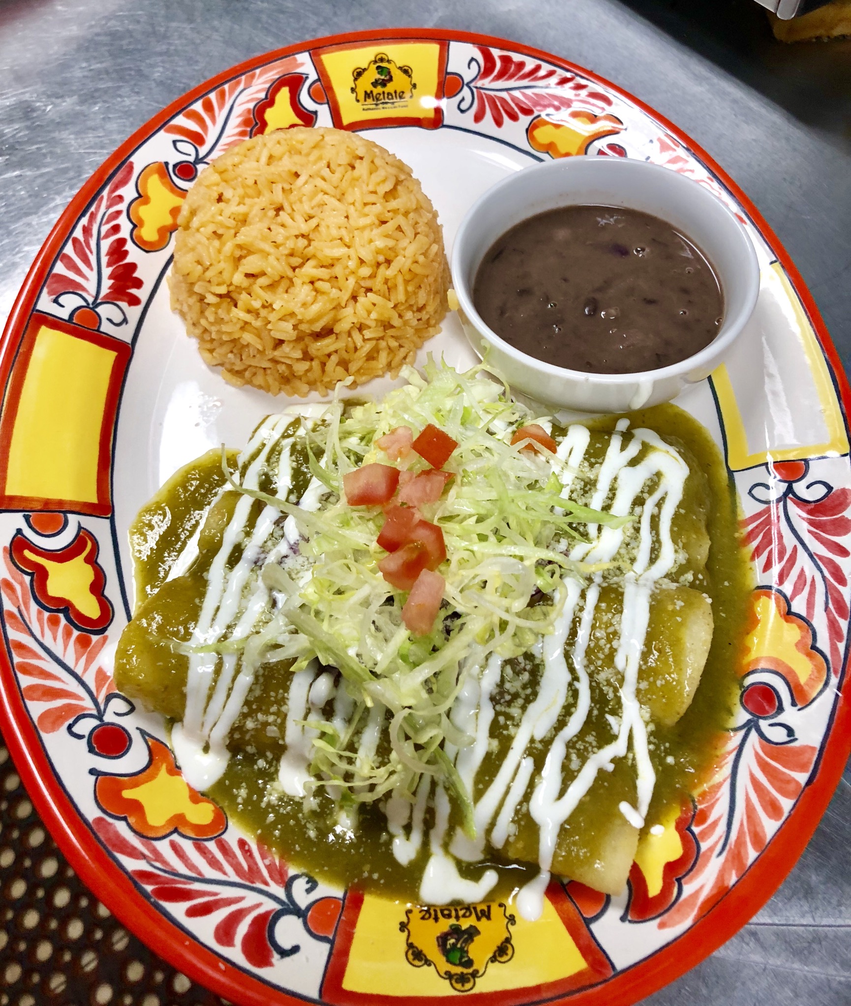 Order 3 Piece Enchiladas food online from Metate store, Yonkers on bringmethat.com