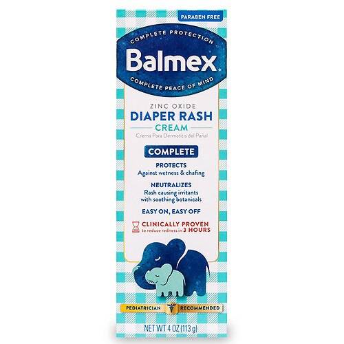 Order Balmex Complete Protection Diaper Rash Cream with Zinc Oxide Unscented - 4.0 oz food online from Walgreens store, Willimantic on bringmethat.com