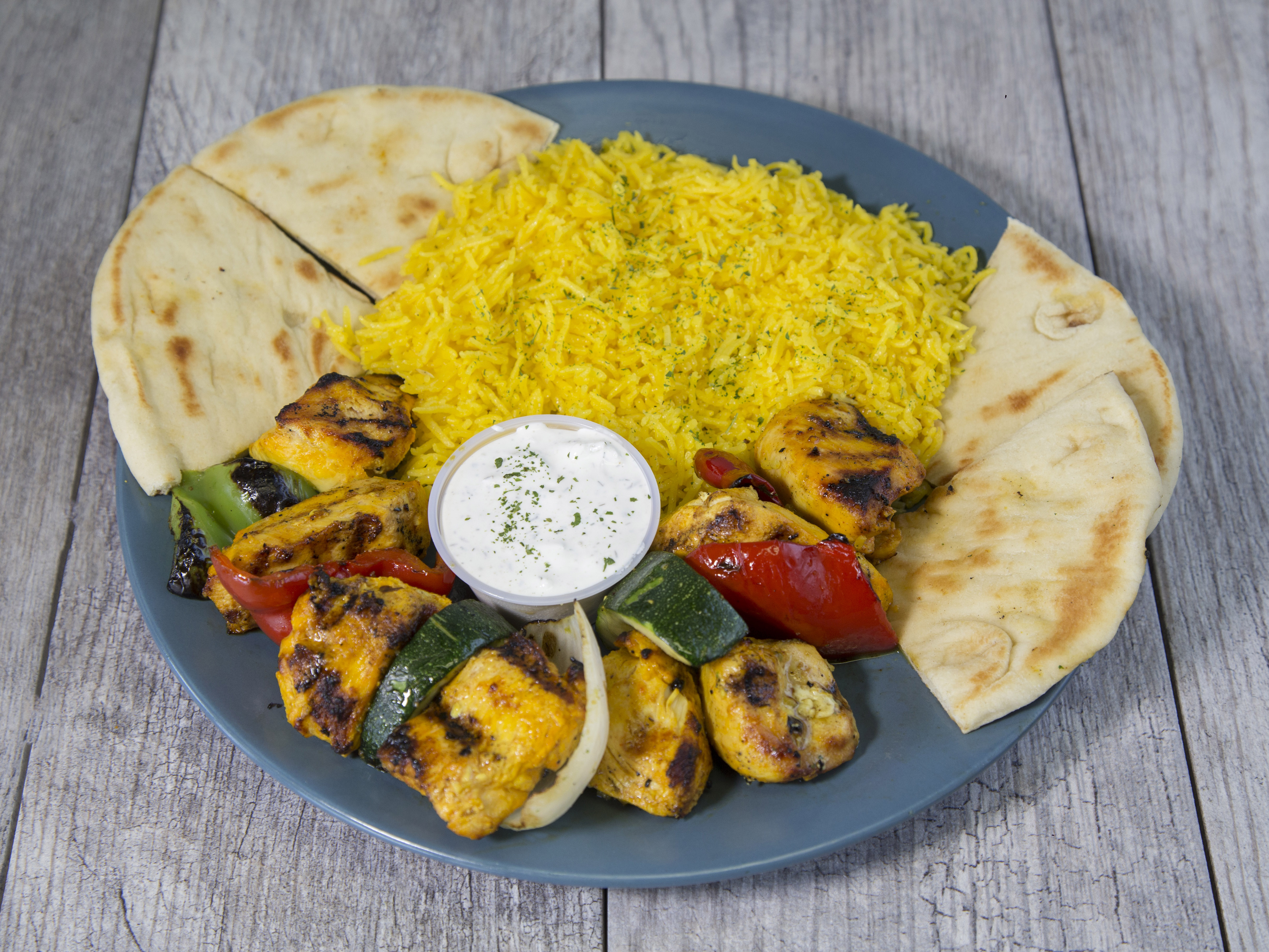 Order Chicken Kabob Platter food online from Greek's Grill The store, Chandler on bringmethat.com
