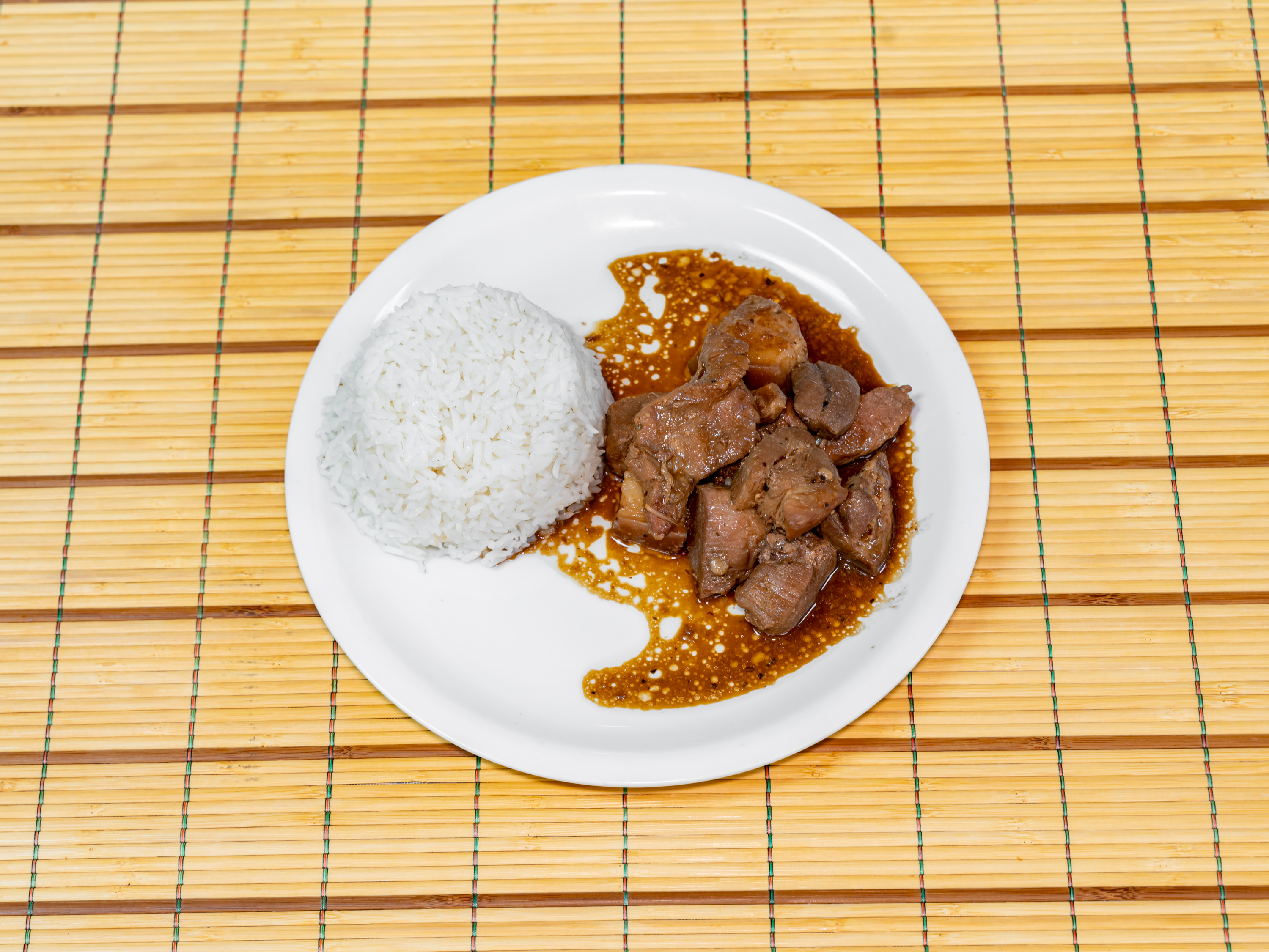 Order Pork Adobo Lunch food online from Mj Asian Market And Filipino Food store, Warner Robins on bringmethat.com