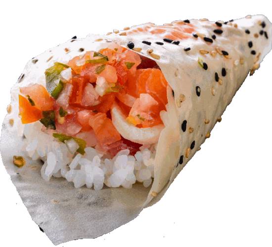 Order (c028) Sashimi Ceviche Hand Roll food online from Sushistop Glendale store, Glendale on bringmethat.com
