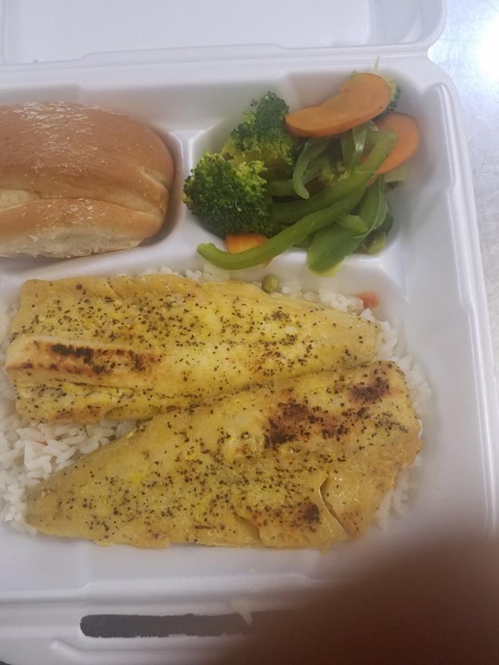 Order 20. Broiled Flounder Platter food online from Cameron's Seafood store, Frederick on bringmethat.com