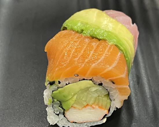 Order Rainbow Roll (8 pcs) food online from Fuji Grill & Sushi Bar store, Rosemount on bringmethat.com