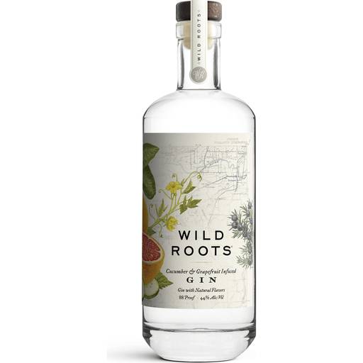 Order Wild Roots Cucumber & Grapefruit Infused Gin (750 ML) 137653 food online from BevMo! store, Citrus Heights on bringmethat.com
