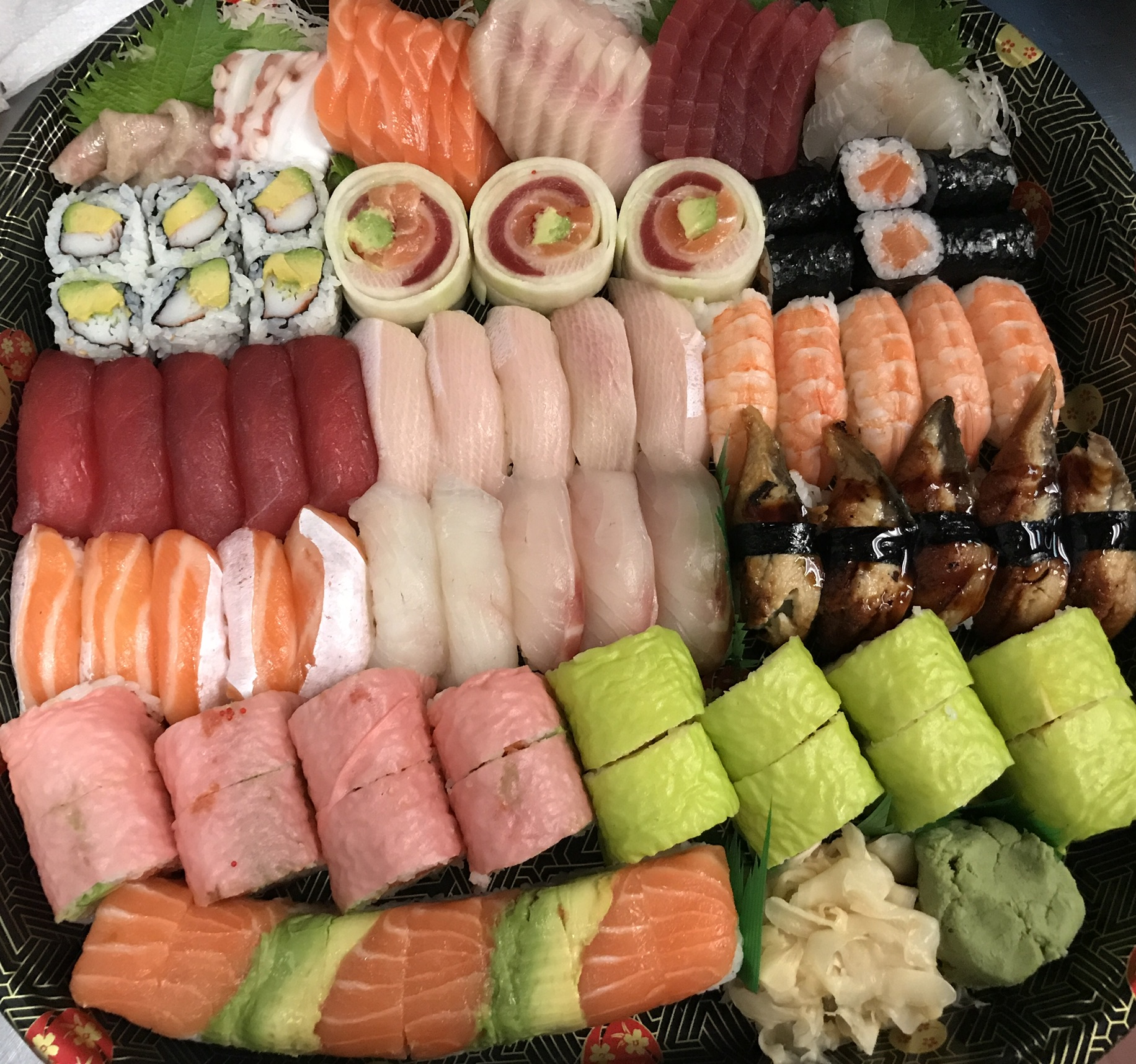 Order I. Sushi, Sashimi and Special Roll Platter food online from Iron Sushi store, New York on bringmethat.com