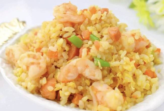 Order Shrimp Pineapple Fried Rice 虾仁菠萝炒饭 food online from Beijing Noodle House 同顺面馆 store, Lake Forest on bringmethat.com