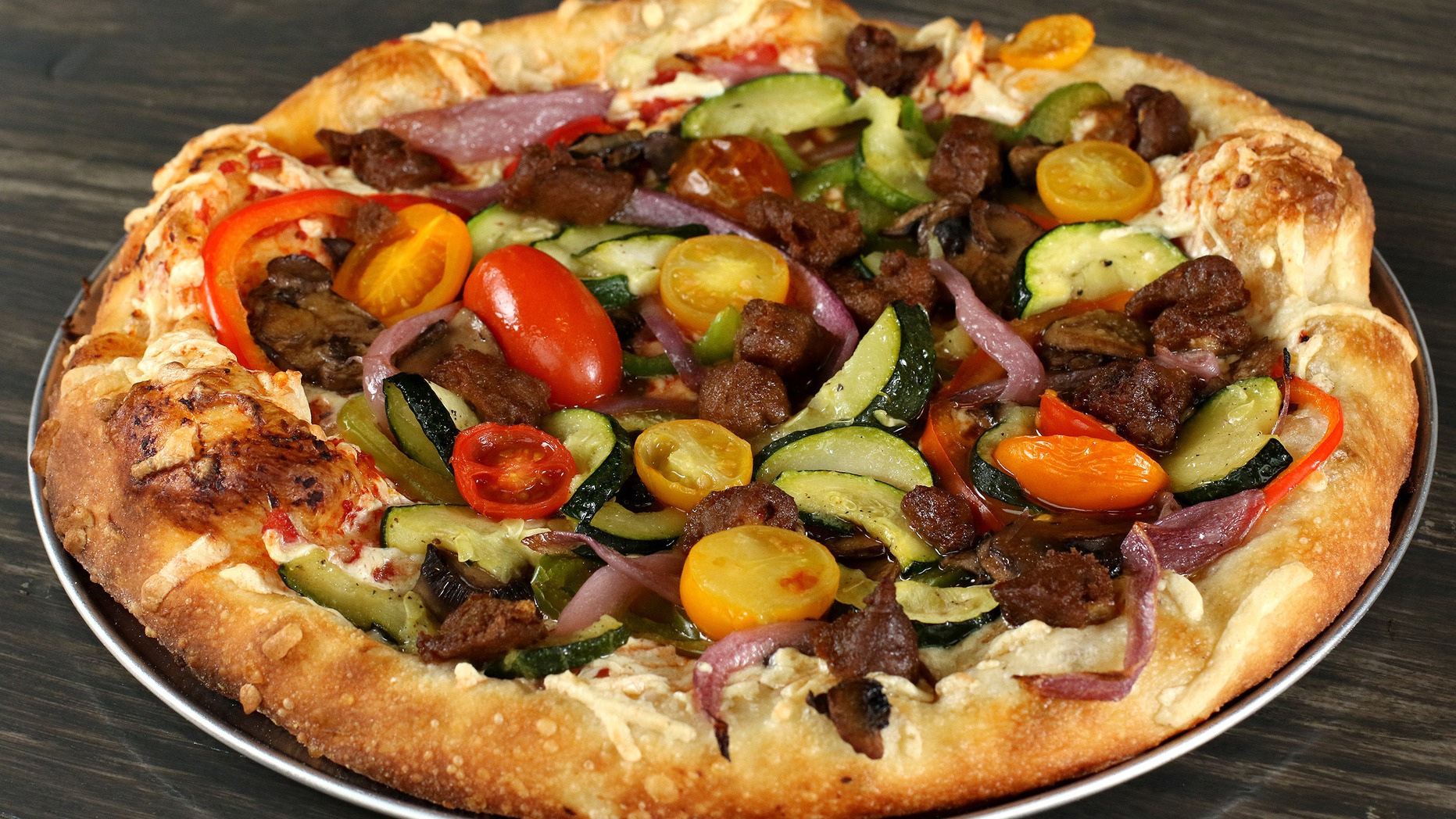 Order California Roasted Veggie Pizza food online from zpizza Tap Room store, La Jolla on bringmethat.com