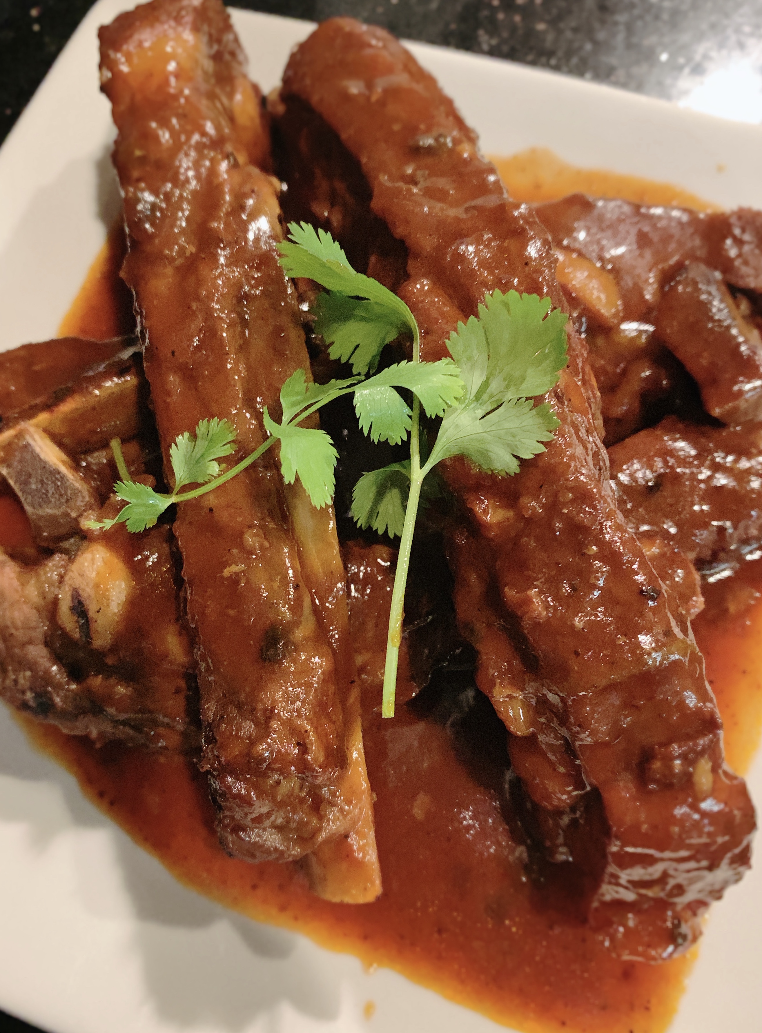 Order Barbecue Pork Ribs food online from Exotic Thai Cafe store, Woodland Hills on bringmethat.com