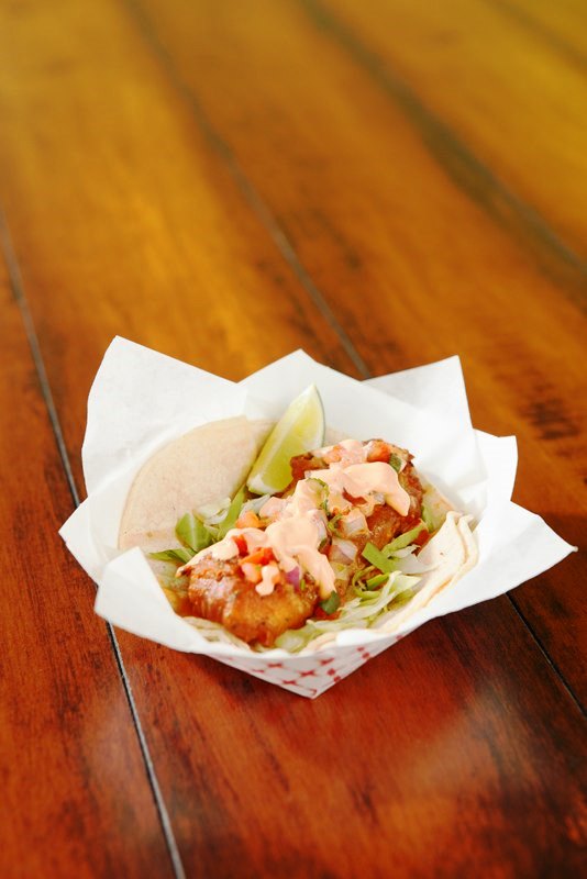 Order Beer Battered Fish Taco  food online from Blanco's Burritos store, Los Angeles on bringmethat.com