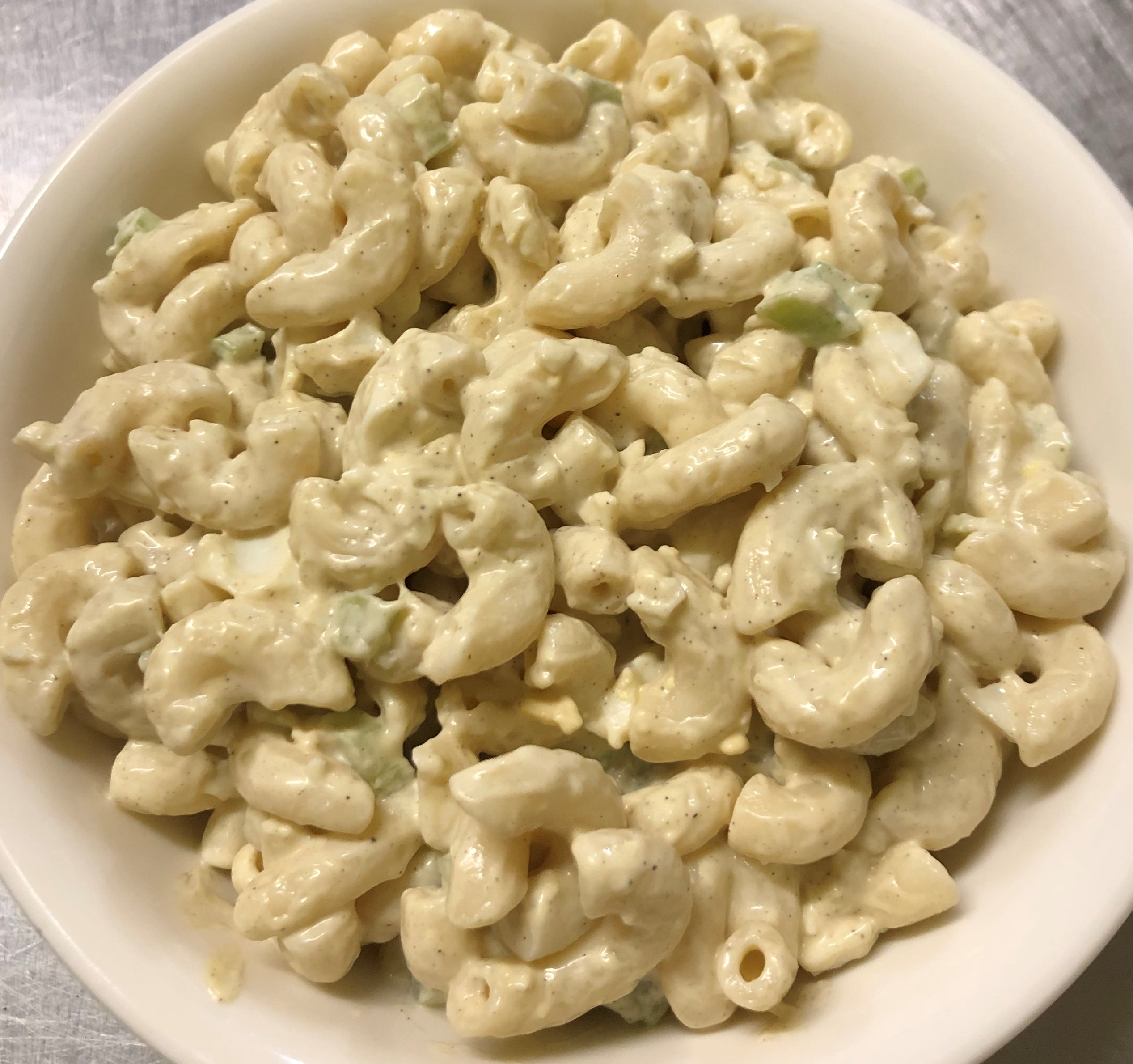 Order 1 lb. Homemade Macaroni Salad food online from Brookside Country Maid store, Newark on bringmethat.com