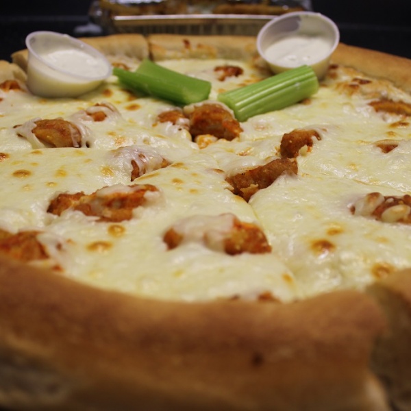 Order Buffalo Chicken Pizza food online from Golden Crust Pizza store, Providence on bringmethat.com